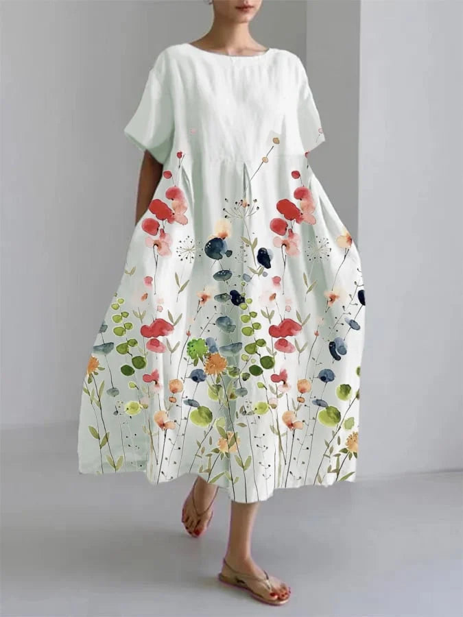 Amelie | Casual Long Dress with Floral Style