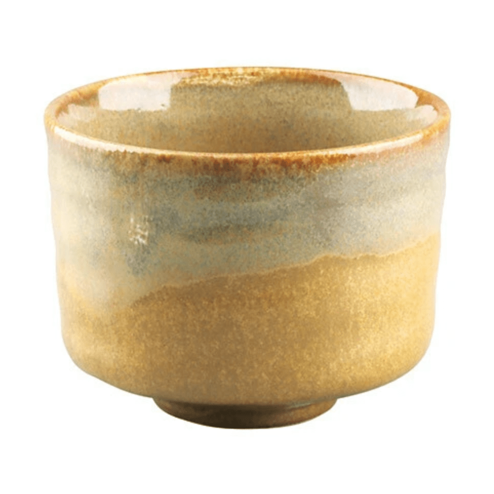 Gold Crystal Kohiki Glaze Matcha Bowl