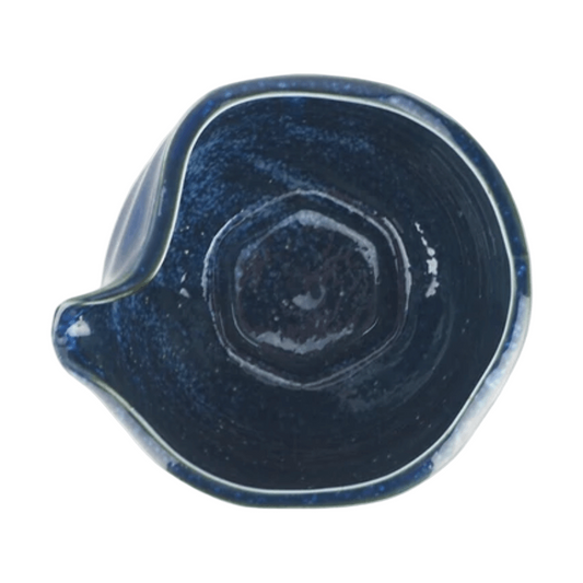 Ichiyama Blue Unofu Matcha Bowl w/Spout Starter Set