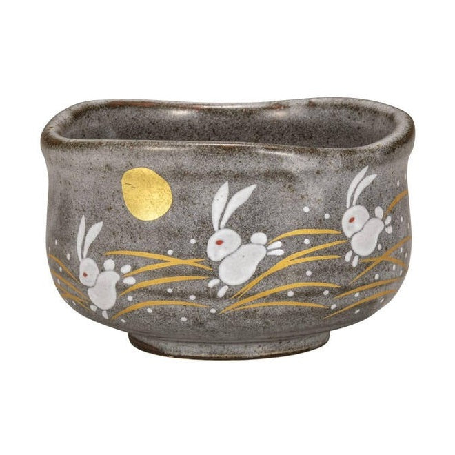 Kutaniyaki Moon Rabbit Matcha Bowl