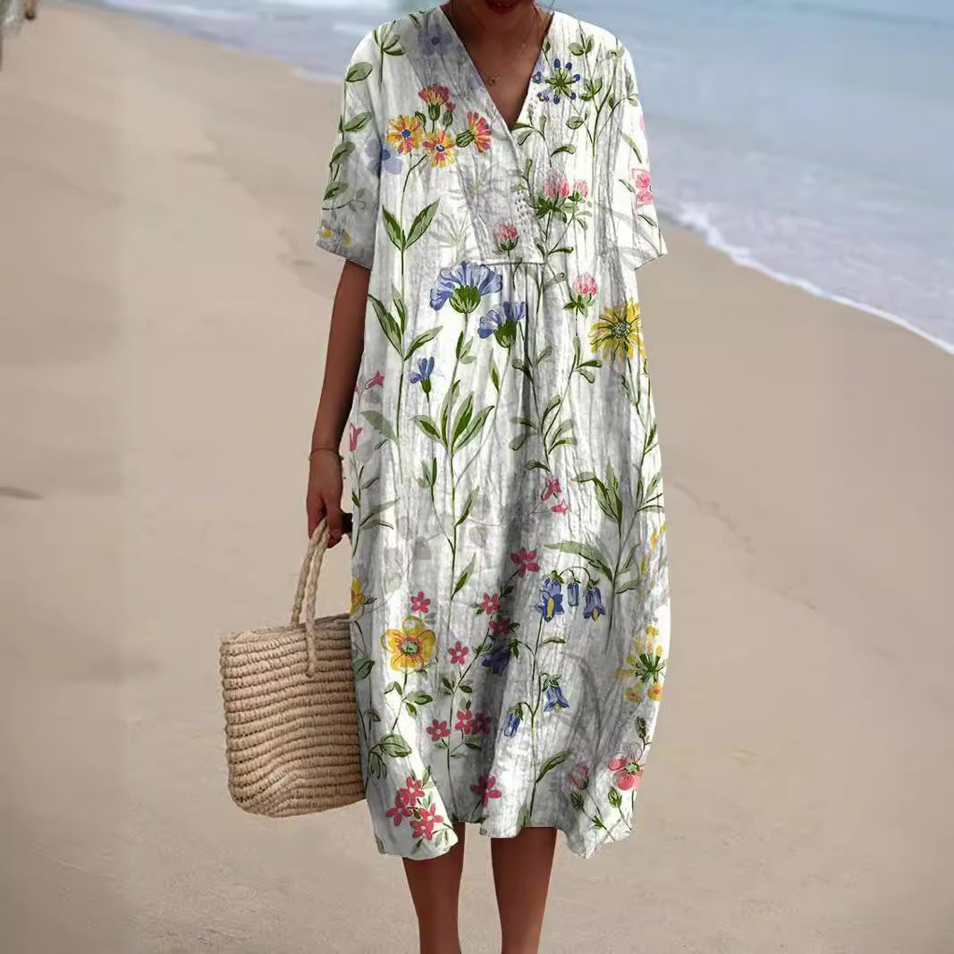 Ava | Dress with vibrant floral pattern