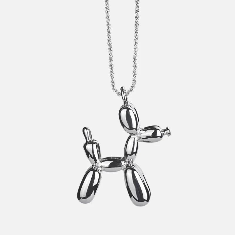 Gold-Tone Balloon Dog Pendant Necklace