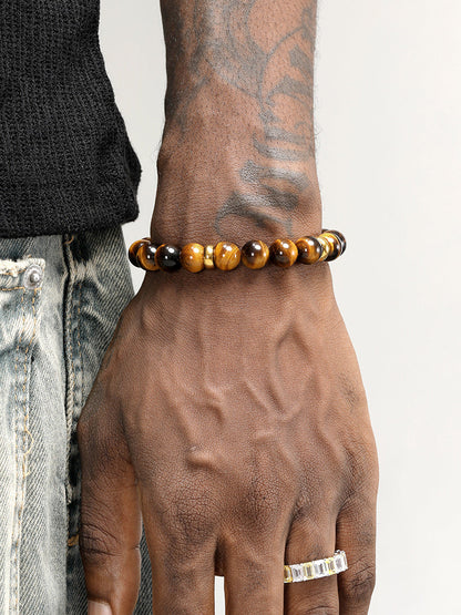 Round Tiger's Eye Bracelet