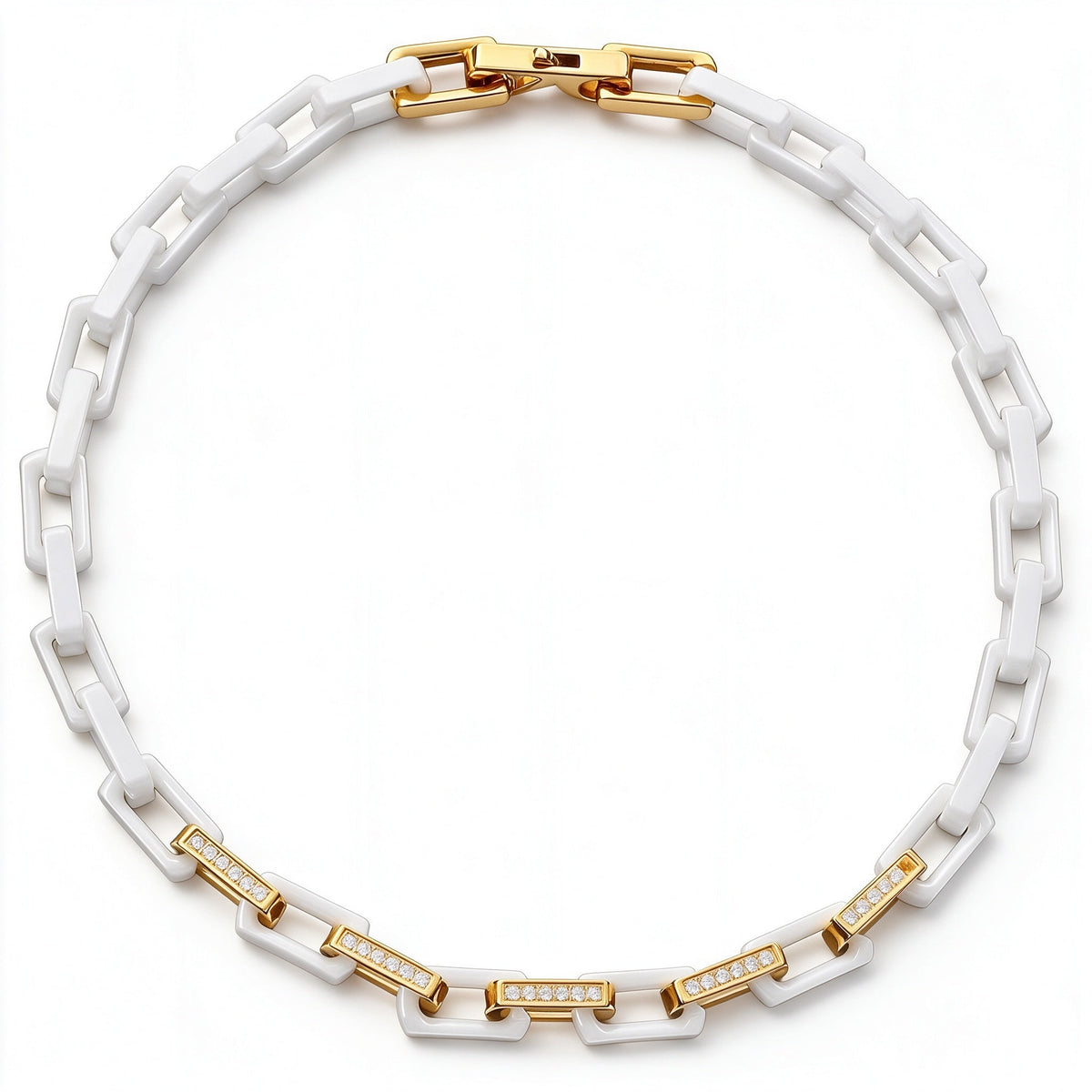 Zircon Square Ceramic Bracelet / Necklace