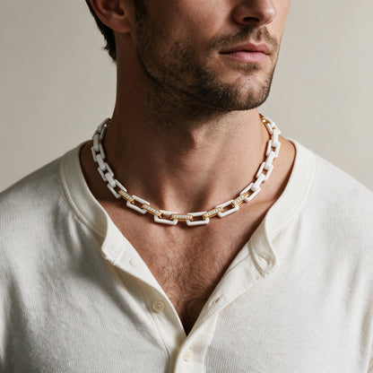 Zircon Square Ceramic Bracelet / Necklace
