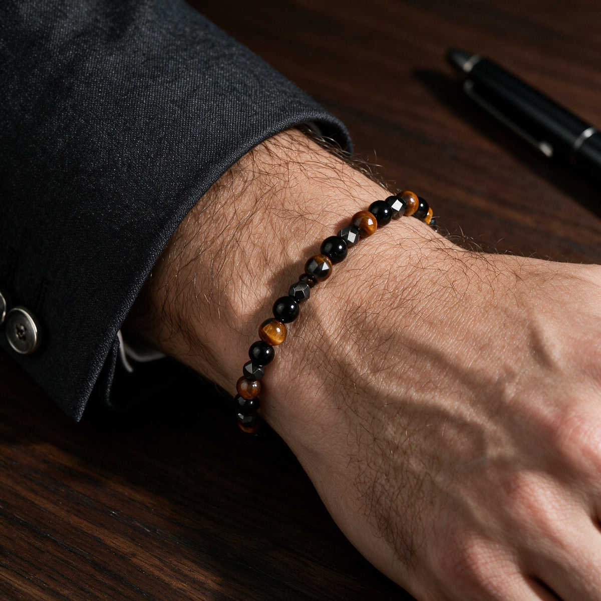 Natural Tiger Eye Stone Chain