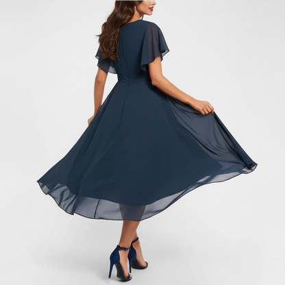 Clarissa™ Flowing V-Neck Maxi Dress
