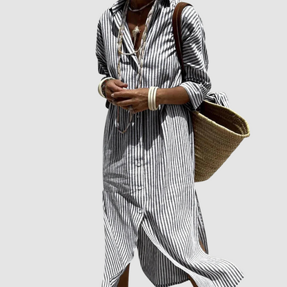 Nichole™ Elegant Striped Summer Dress