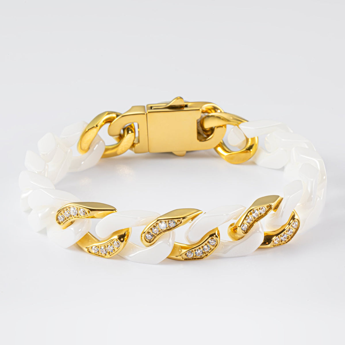 Zircon Ceramic Cuban Bracelet/Necklace