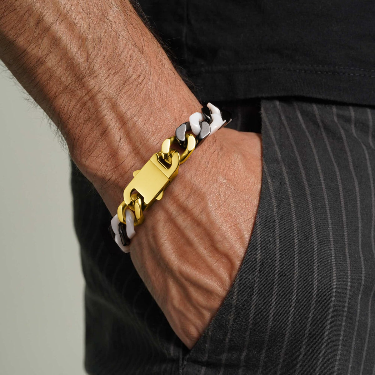 Panda Ceramic Cuban Bracelet