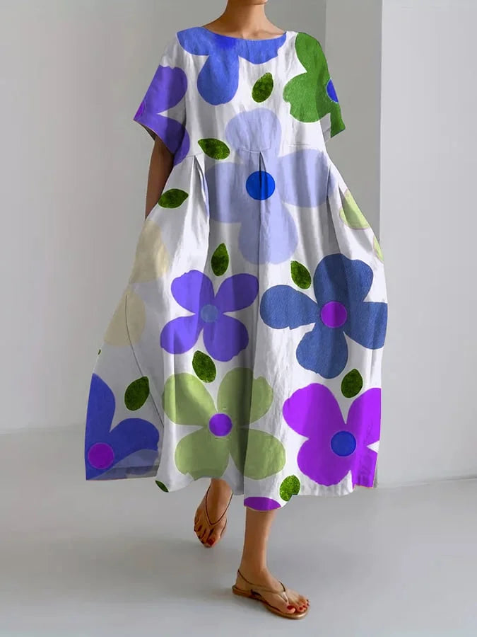 Mariah | Colorful Floral Midi Dress