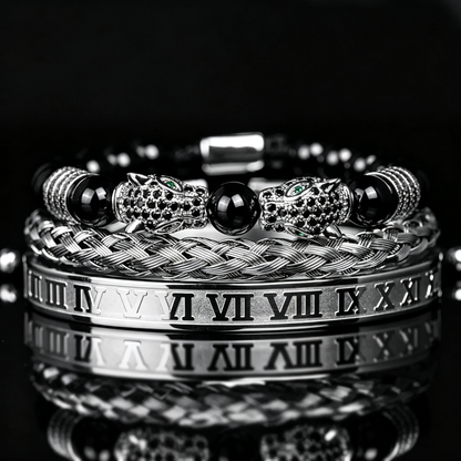Men 316L Stainless Steel Stackable Beaded Bracelet