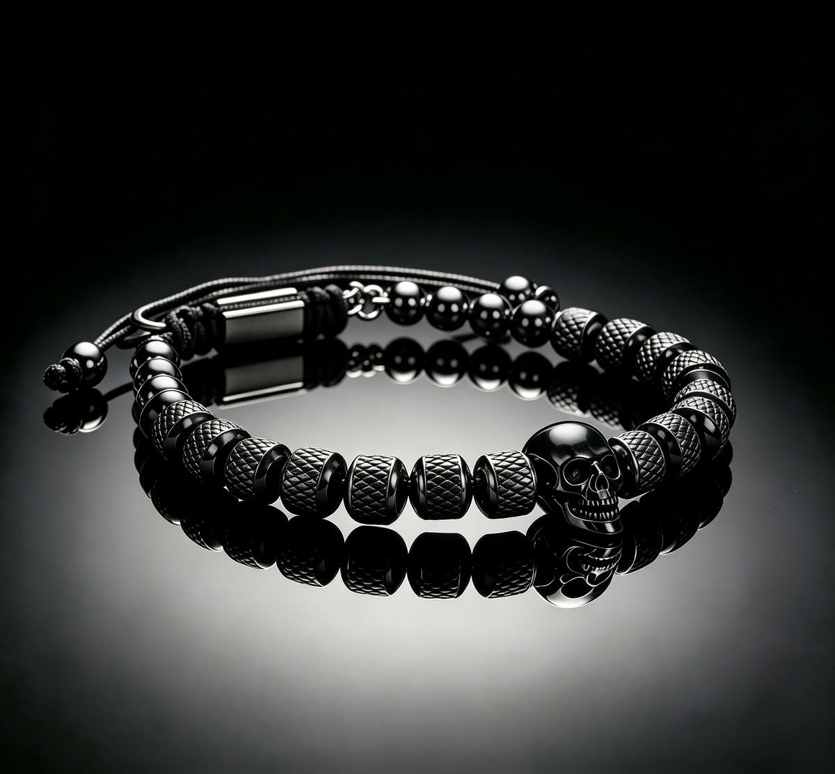 Men 316L Stainless Steel Stackable Beaded Bracelet