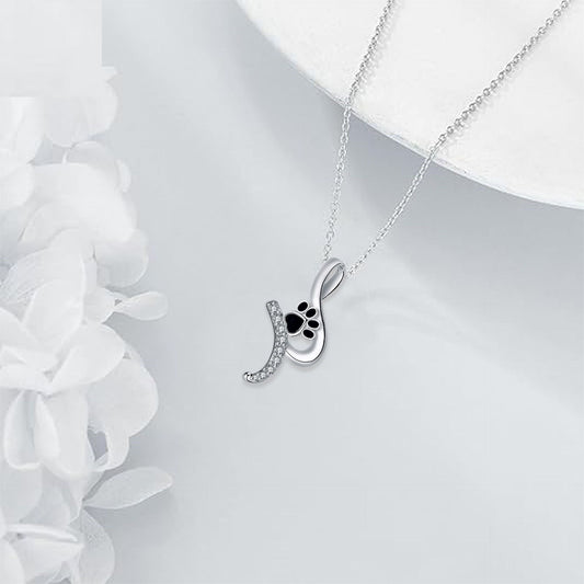 Cute Paw Print Pendant Necklace