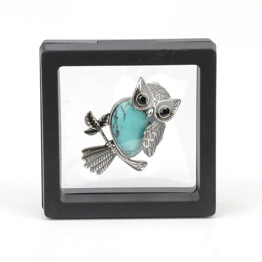 Crystal Owl Wisdom Pendant Necklace