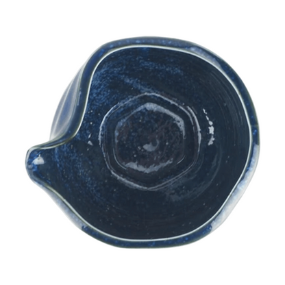 Ichiyama Blue Unofu Matcha Bowl w/Spout Starter Set