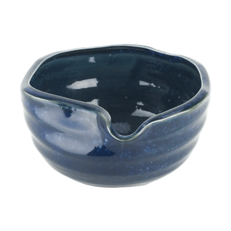 Ichiyama Blue Unofu Matcha Bowl w/Spout Starter Set