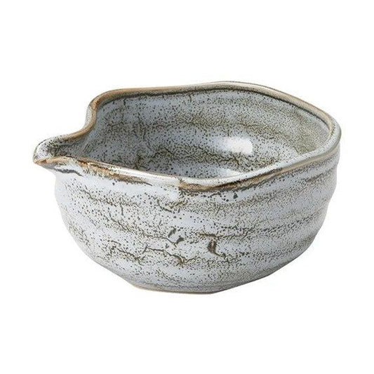 Ichiyama White Yuzu Matcha Bowl w/Spout