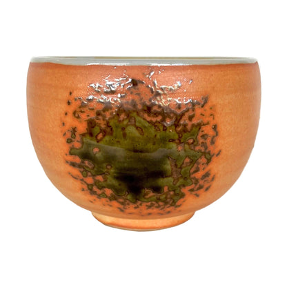 Iga Orange Oribe Round Matcha Bowl