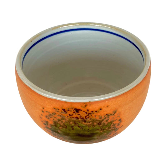 Iga Orange Oribe Round Matcha Bowl