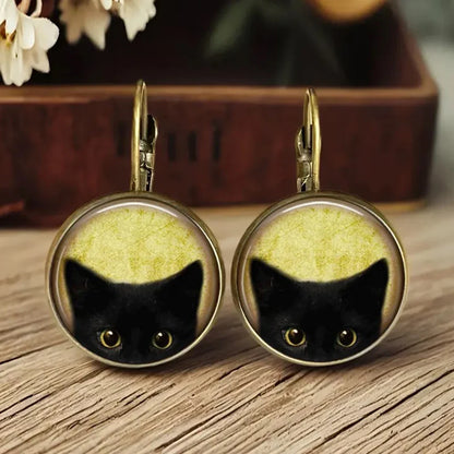 Whimsical Animal Glass Dome Earrings
