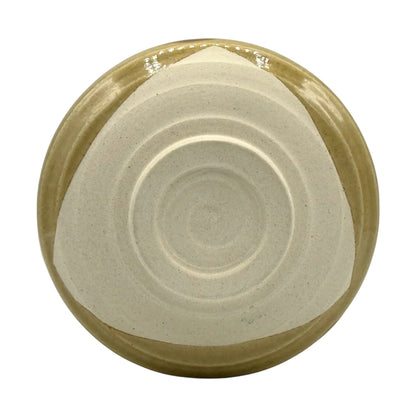 Kizeto Yellow Oribe Floral Matcha Bowl