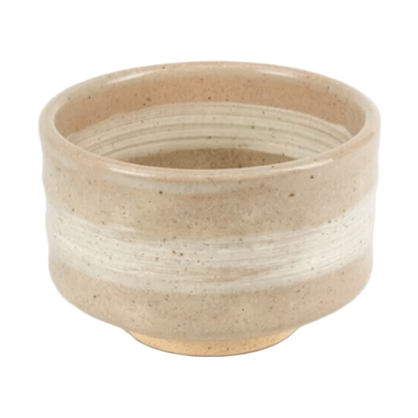 Kohiki Pink White Brush Matcha Bowl