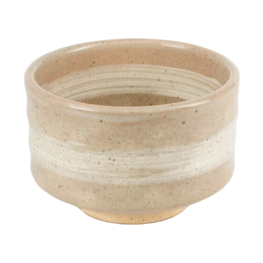 Kohiki Pink White Brush Matcha Bowl