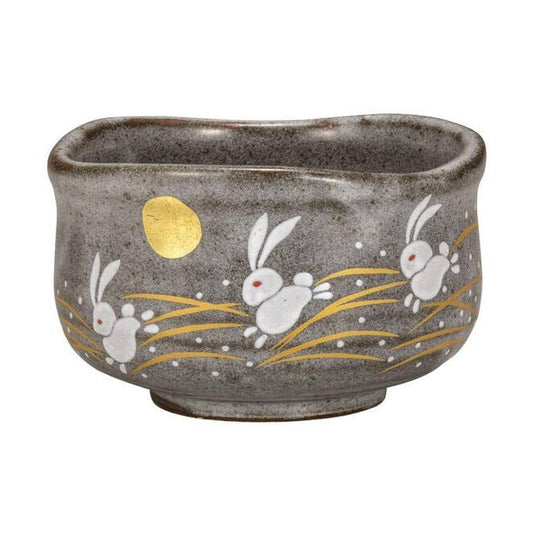 Kutaniyaki Moon Rabbit Matcha Bowl