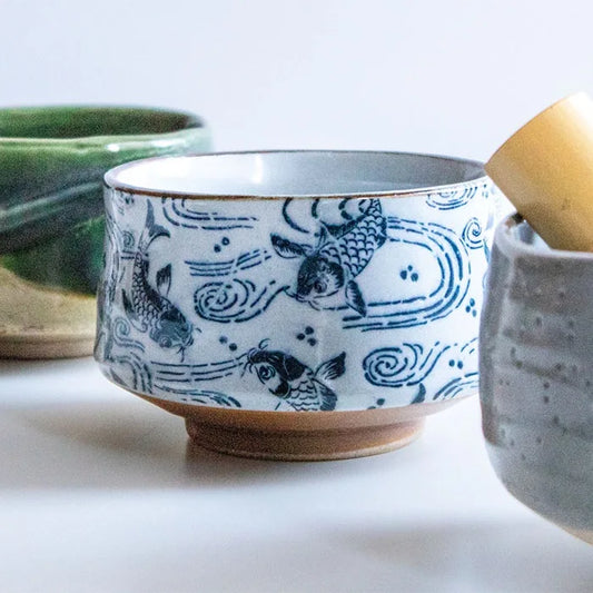 Nami ni Koi Carp Matcha Bowl