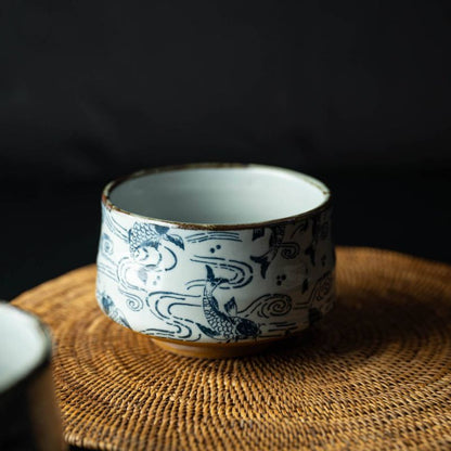 Nami ni Koi Carp Matcha Bowl