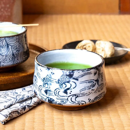 Nami ni Koi Carp Matcha Bowl