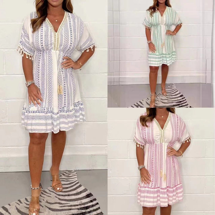 Olivia | Boho-Chic V-Neck Dress