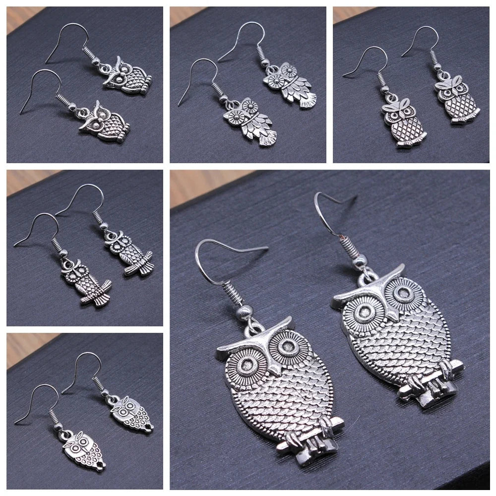 Vintage Owl Bohemian Dangle Earrings