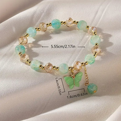 Beautiful Butterfly Beaded Stretch Bracelet