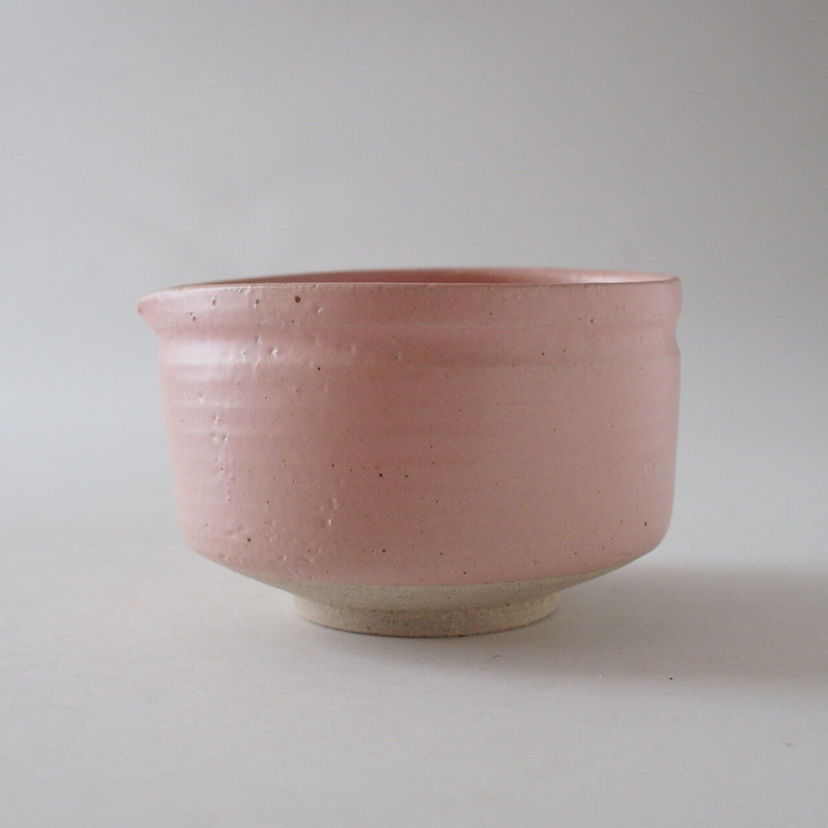 Peach Pink Neri Matcha Bowl with Spout