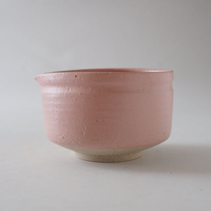 Peach Pink Neri Matcha Bowl with Spout