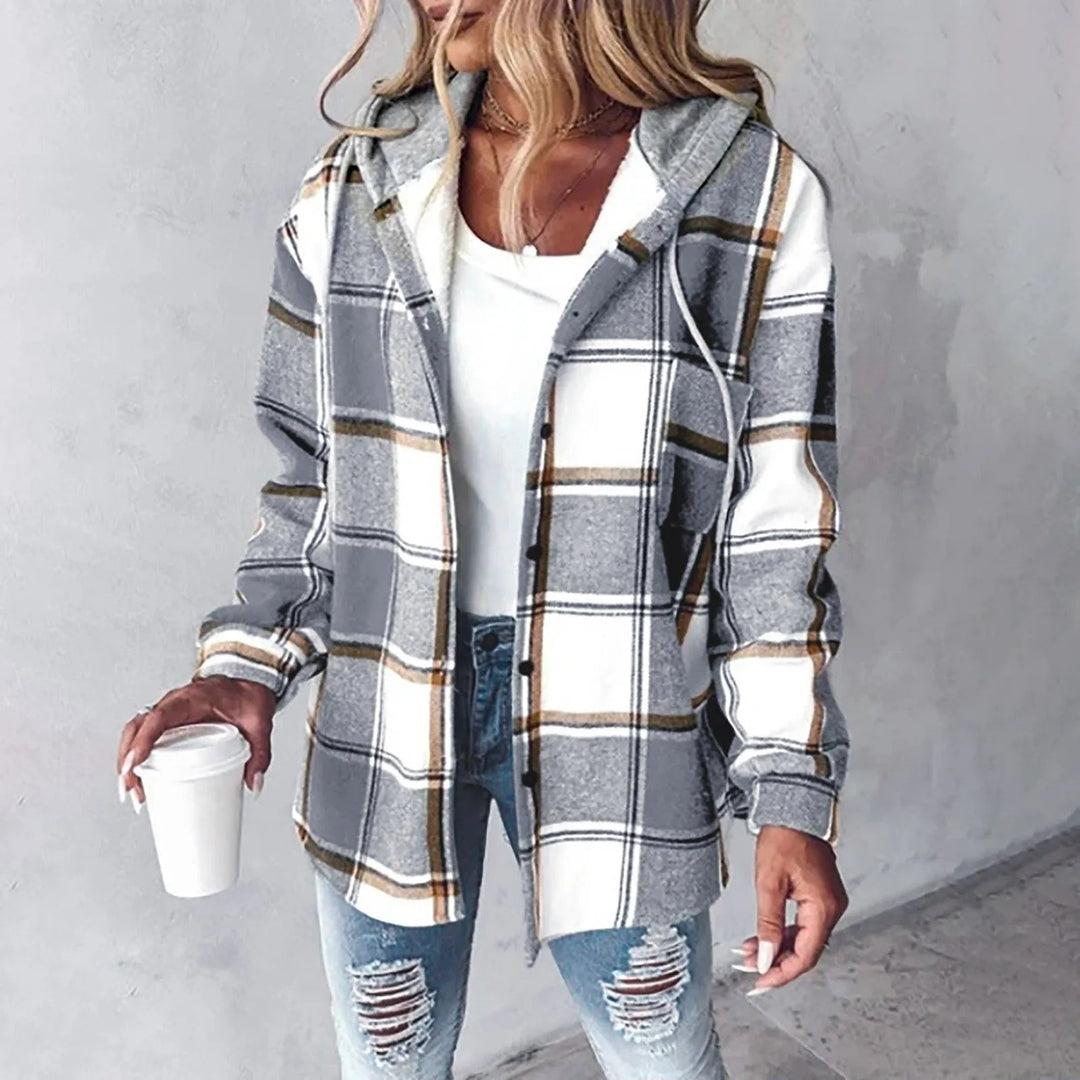 Lauren™ | Women's check button placket jacket