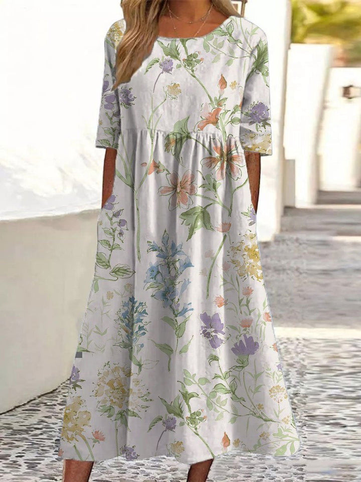 Wendy | Embroidered Relaxed Midi Dress