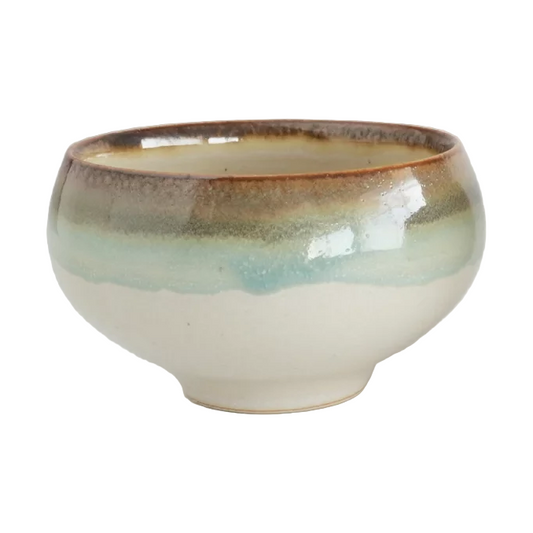 Saliu Handcrafted Turquoise Sazanami Matcha Bowl