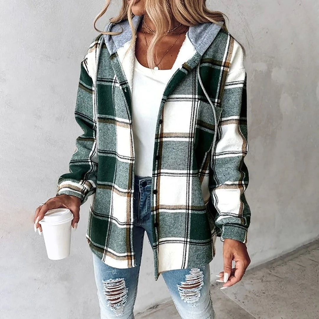 Lauren™ | Women's check button placket jacket