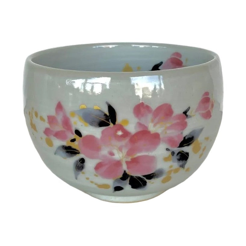 Tsutsuji Azalea Round Matcha Bowl