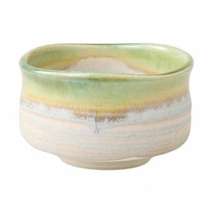 Warabai Green Glaze Matcha Bowl