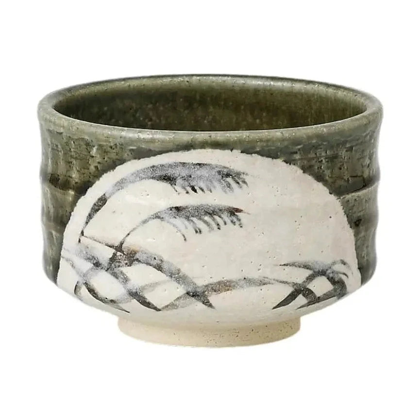 Yamaki Oribe Ash Matcha Bowl