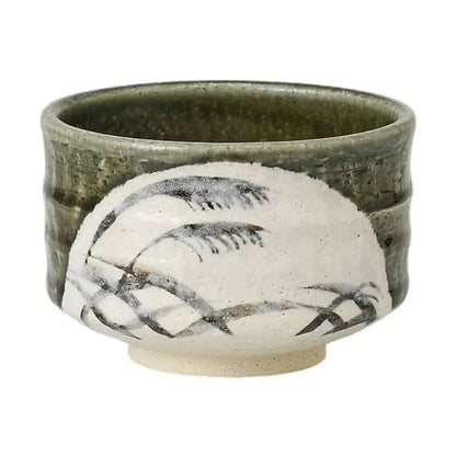 Yamaki Oribe Ash Matcha Bowl
