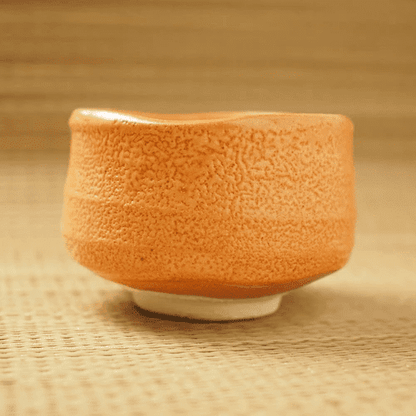 Yamaki Orange Shino Matcha Bowl