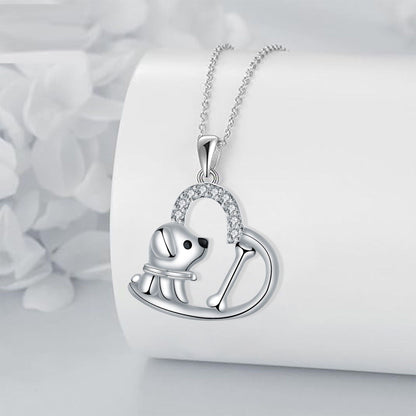Heart Pendant Dog Necklace